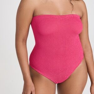 Hunza G Vibrant Pink Bandeau Swimsuit